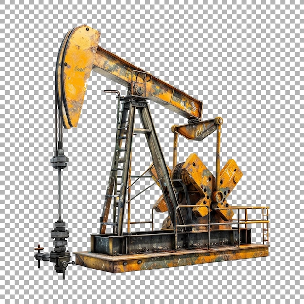 PSD oil extracting machine on transparent background ai generated