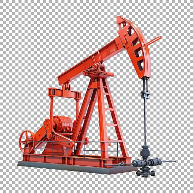 PSD oil extracting machine on transparent background ai generated