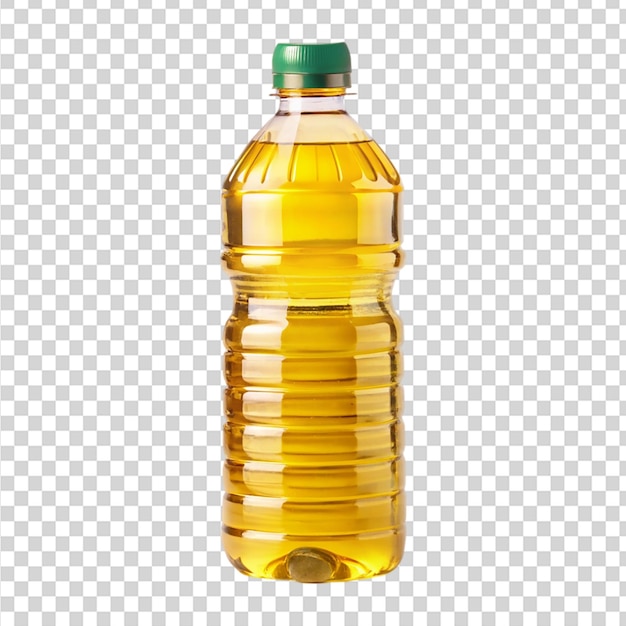 oil in plastic bottle isolated on transparent background