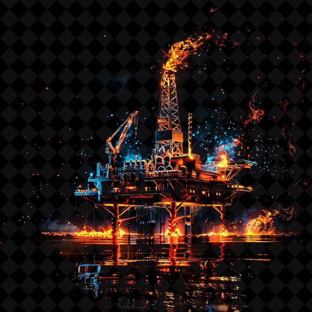 a oil rig with the word oil on it