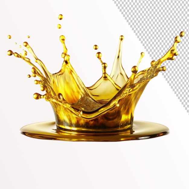 PSD oil splash isolated on transparent background