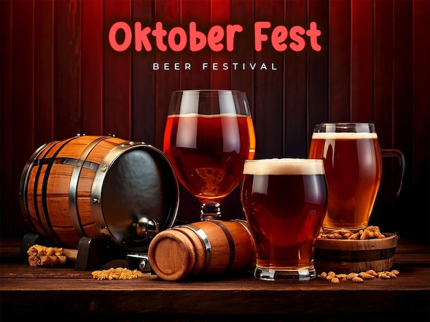 Oktoberfest beer festival background