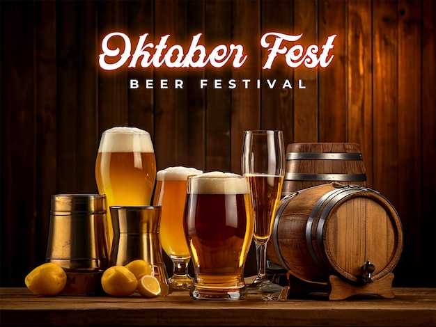 Oktoberfest beer festival background