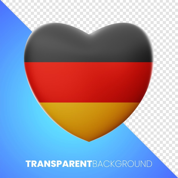 oktoberfest germany festival hearth flag icon 3d rendering high resolution PNG