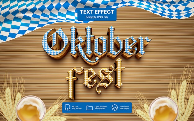 PSD oktoberfest  text effect