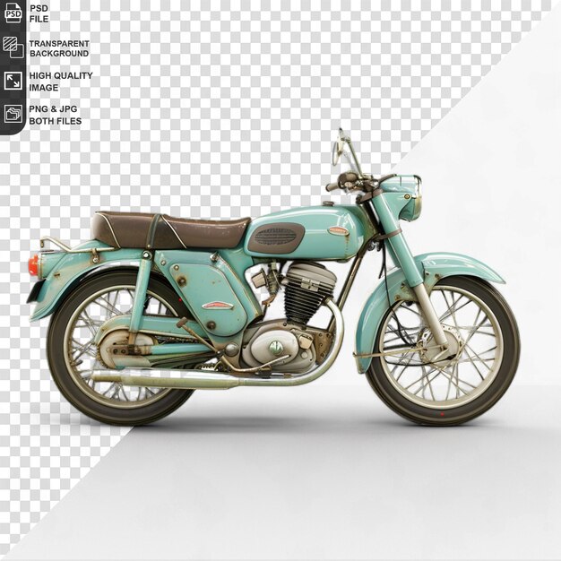 PSD old bike isolated on transparent background