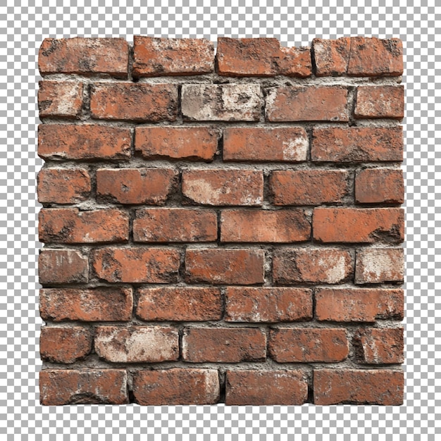 PSD old brick wall on transparent background ai generated