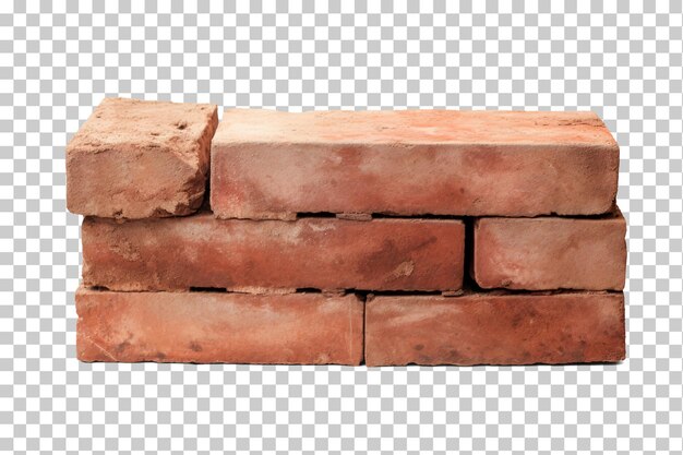 PSD old bricks isolated on transparent background png psd