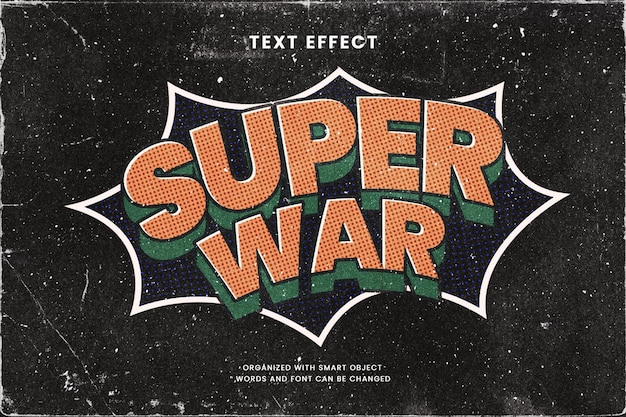 Old comic style editable text effect retro comic typography