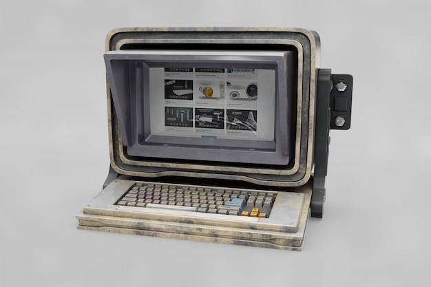 Old computer mockup