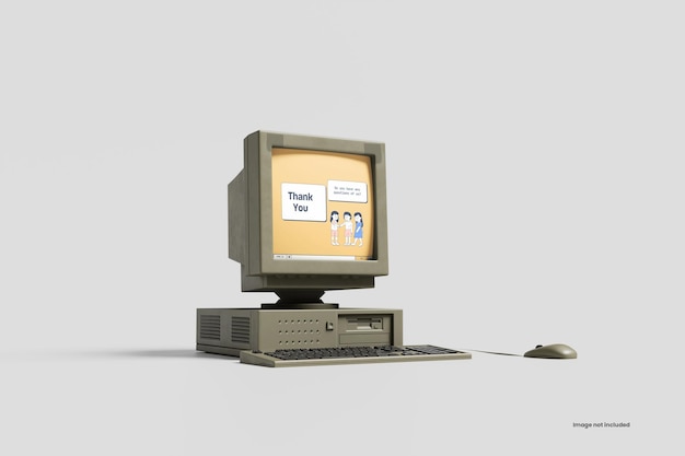 PSD old computer mockup