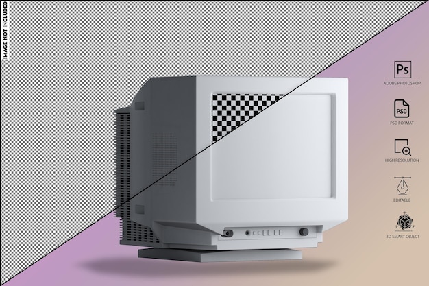 Old CRT Monitor Mockup