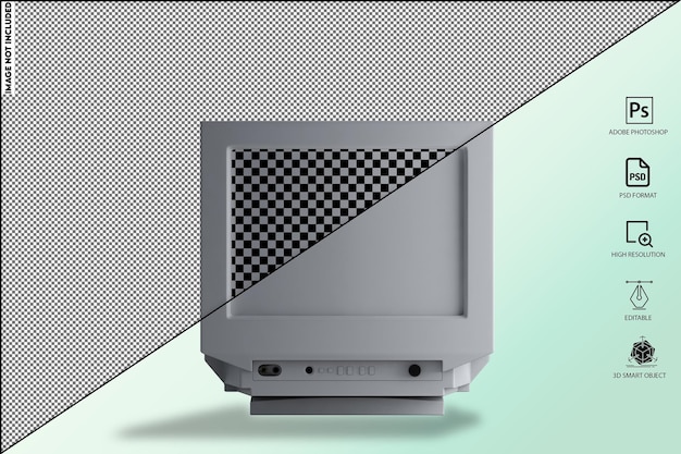 Old CRT Monitor Mockup