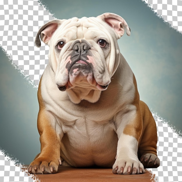 PSD old english bulldog against transparent background