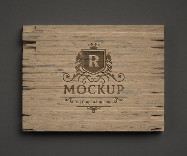 Old engraving  logo mockup