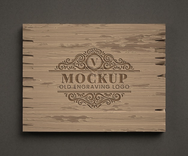 Old engraving  logo mockup