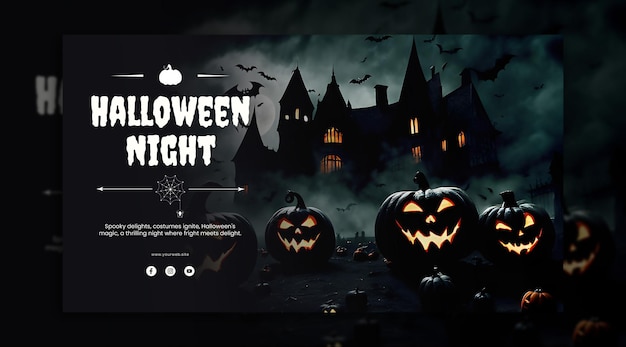 An old haunted house where Halloween spookiness comes to life flyer template