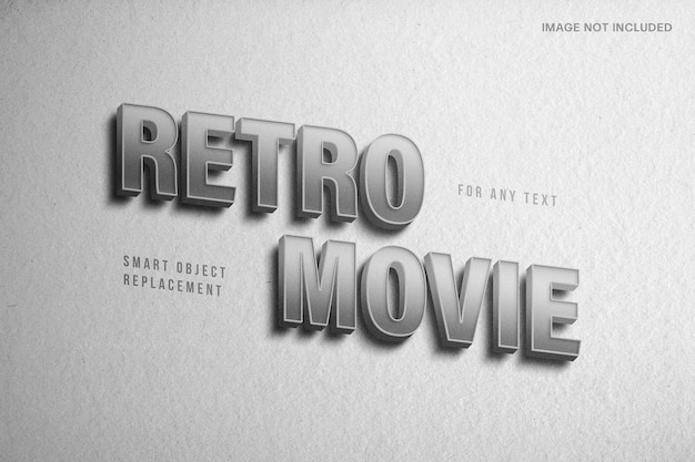 Old movie title text effect