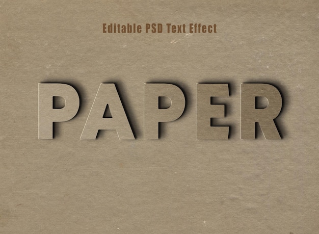 Old Paper Text Effect PSD Paper text style effect