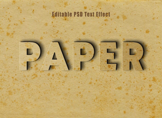 Old Paper Text Effect PSD Paper text style effect