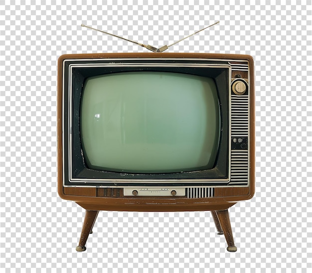 PSD old televison on transparent background