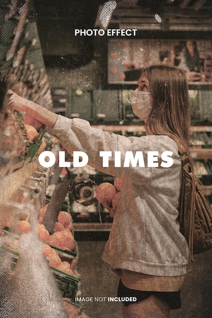 old times photo effect psd