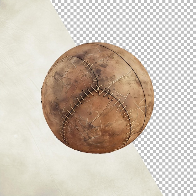 Old vintage ball Isolated on transparent background