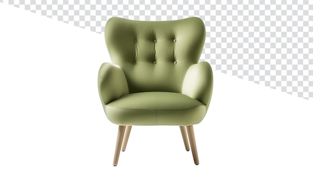 OLIVE Chair Featured in Front View Transparent Background Product Photography