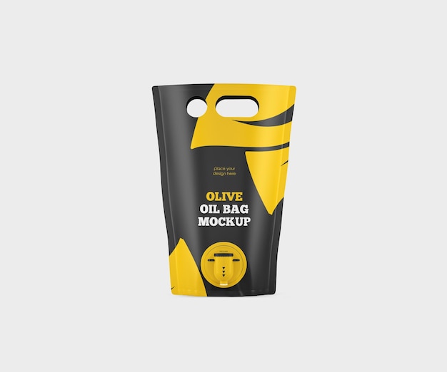 Olive oil bag mockup