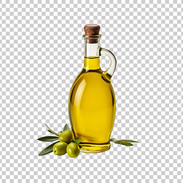 olive oil bottle isolated on a transparent background