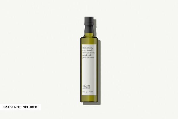 Olive Oil Bottle Mockup Top Angle