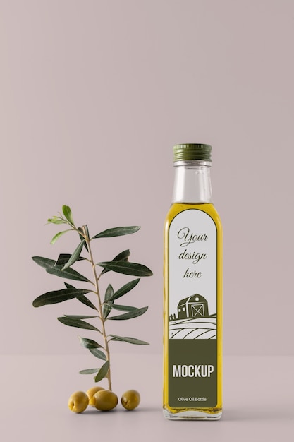 PSD olive oil bottle mockup