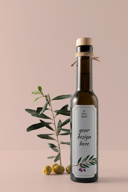 Olive oil bottle mockup