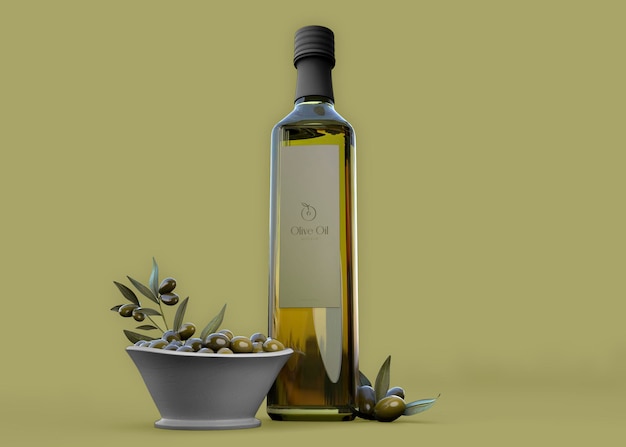 Olive Oil Bottle Mockup