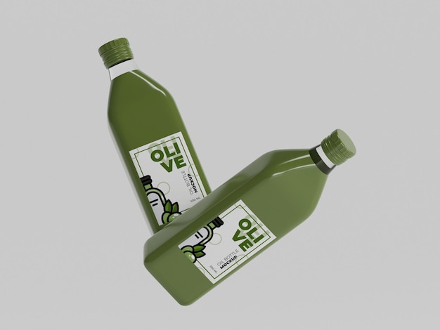 Olive oil bottle mockup