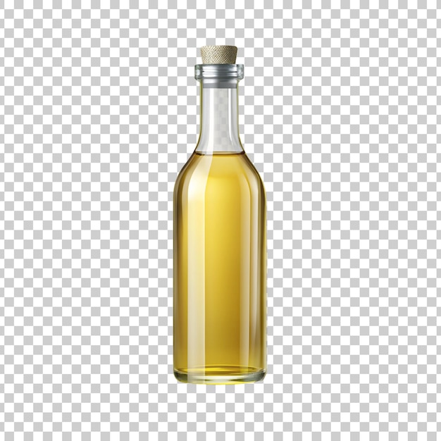 PSD olive oil bottle with a transparent background