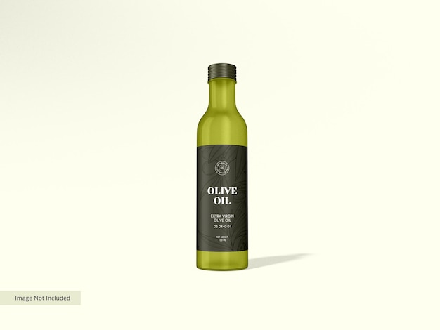 Olive Oil Glass Bottle Branding Mockup