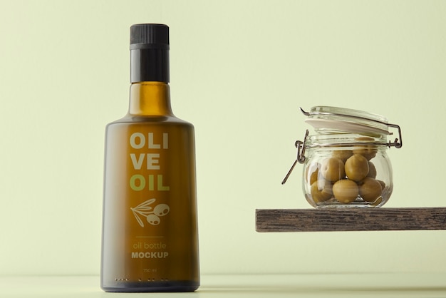 PSD olive oil mockup design