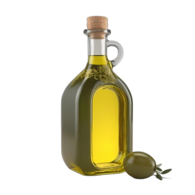 Olive oil PSD on a white background