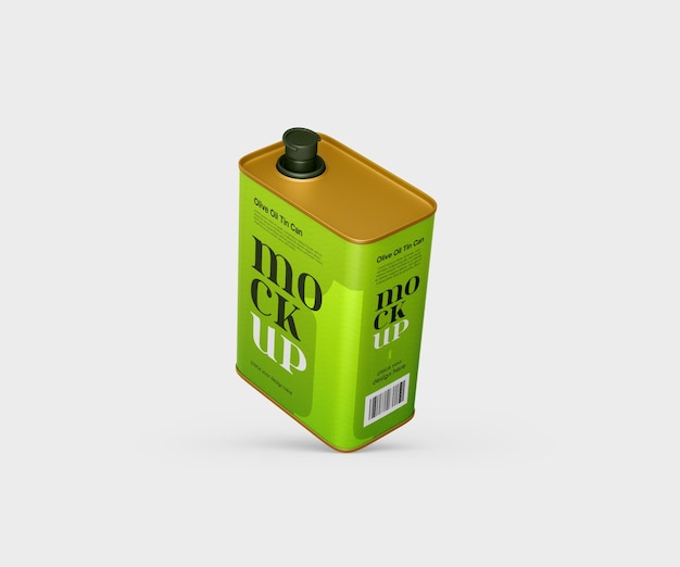 Olive oil tin can mockup