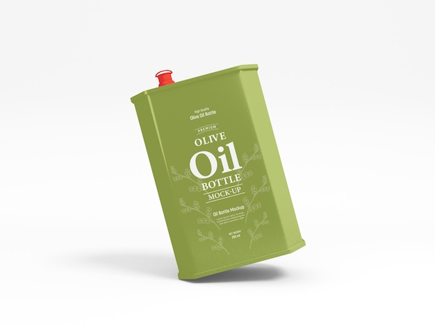 Olive Oil Tin Can Packaging Mockup