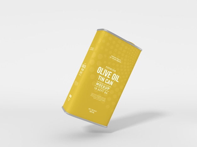 Olive Oil Tin Can Packaging Mockup