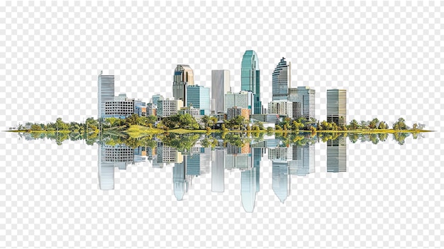 Omaha city skyline isolated on transparent background