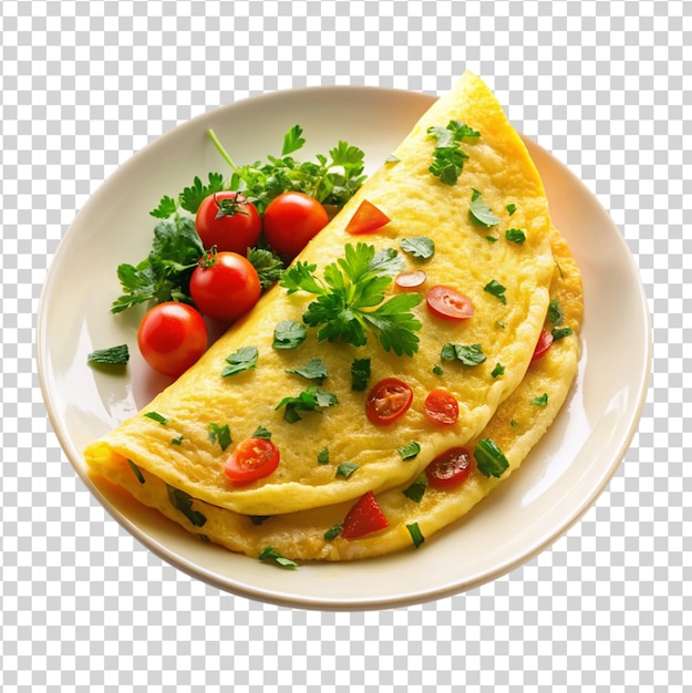 PSD omelet isolated on white background