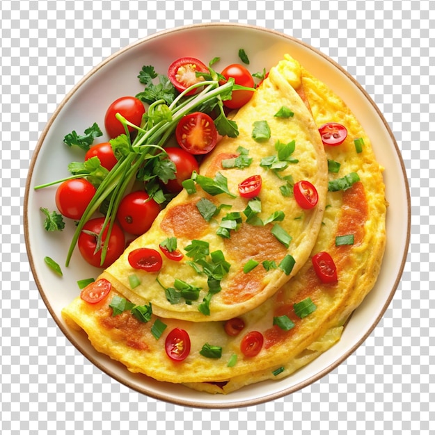 PSD omelet isolated on white background