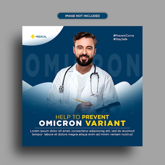 Omicron virus social media post template