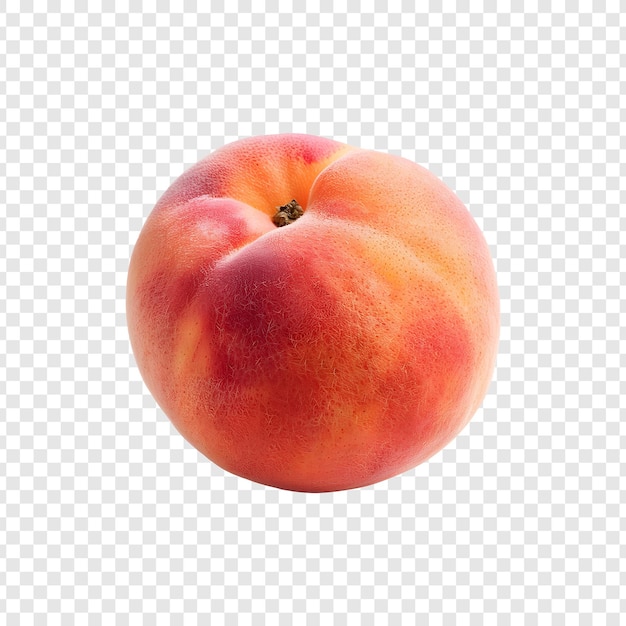 PSD one peach isolated on transparent background