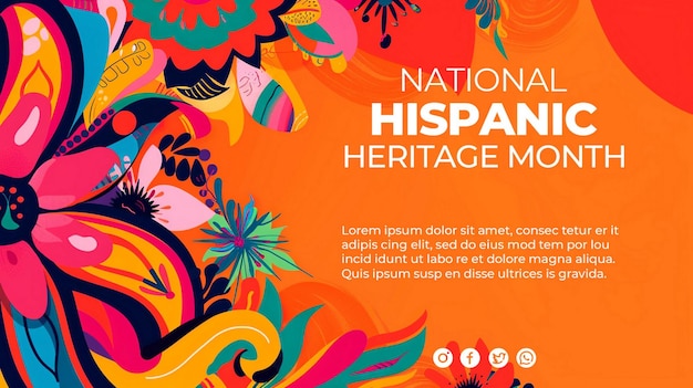 One site blank banner a poster for the national hispanic heritage month festival banner with border