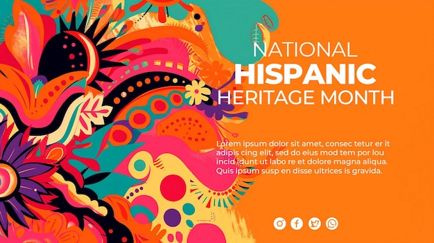 One site blank banner a poster for the national hispanic heritage month festival banner with border