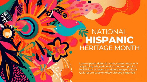 One site blank banner a poster for the national hispanic heritage month festival banner with border